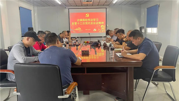 市古鎮(zhèn)投資公司組織傳達學(xué)習(xí)市第十二次黨代會精神